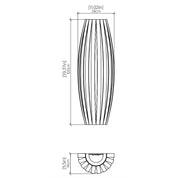 Accord 4041 Barrel 3-lt 39" Tall LED Wall Light