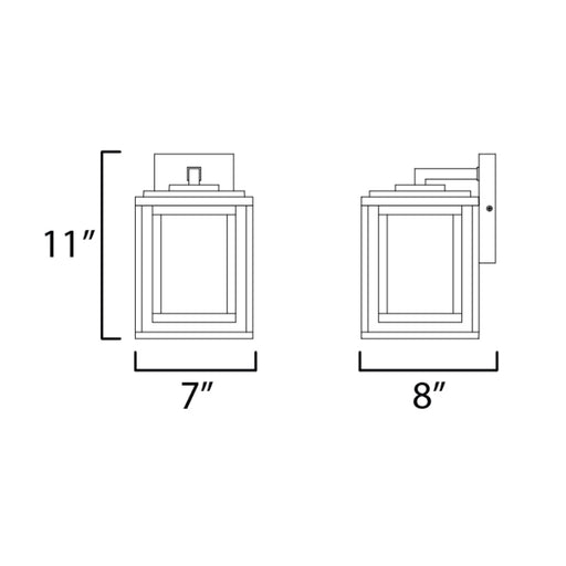 Maxim 40662 Cabana VX 1-lt 11" Tall Outdoor Wall Sconce