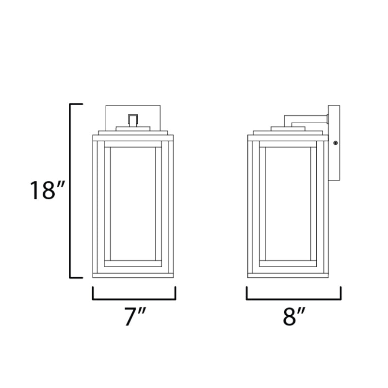 Maxim 40665 Cabana VX 1-lt 18" Tall Outdoor Wall Sconce