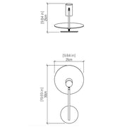 Accord 4128 Dot 1-lt 20" Tall LED Wall Light