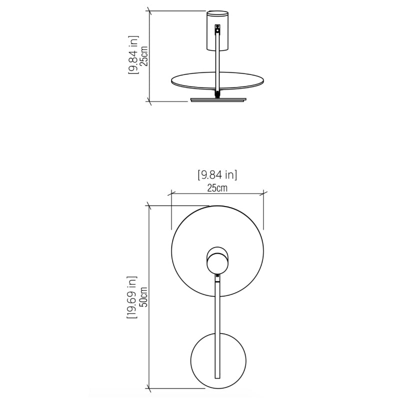 Accord 4128 Dot 1-lt 20" Tall LED Wall Light