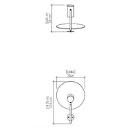 Accord 4129 Dot 1-lt 15" Tall LED Wall Light