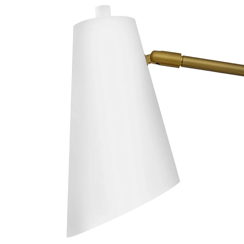 Hinkley 48310 Bray 1-lt 17" Tall LED Swing Arm Wall Sconce - Lacquered Brass/Chalk White