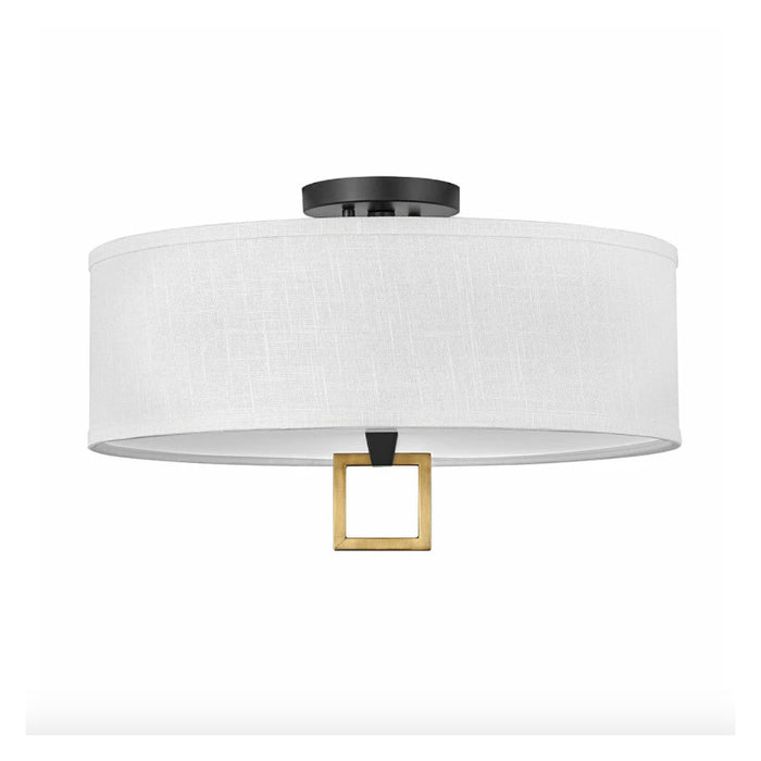 Hinkley 41808 Link Off White 3-lt 18" LED Semi-Flush Mount