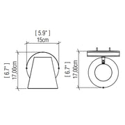 Accord 4199 Conic 1-lt 7" Tall LED Wall Sconce