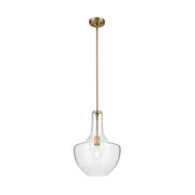 Kichler 42046 Everly 1-lt 14" Pendant-Natural Brass