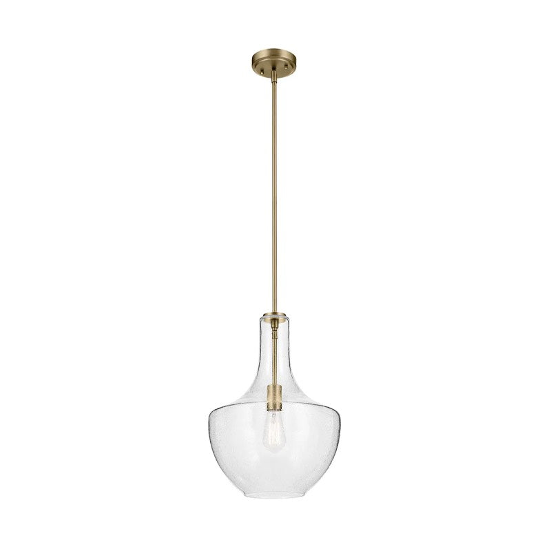 Kichler 42046 Everly 1-lt 14" Pendant-Natural Brass