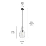 Kichler 42047 Everly 1-lt 9" Pendant
