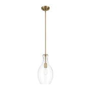 Kichler 42047 Everly 1-lt 9" Pendant-Natural Brass