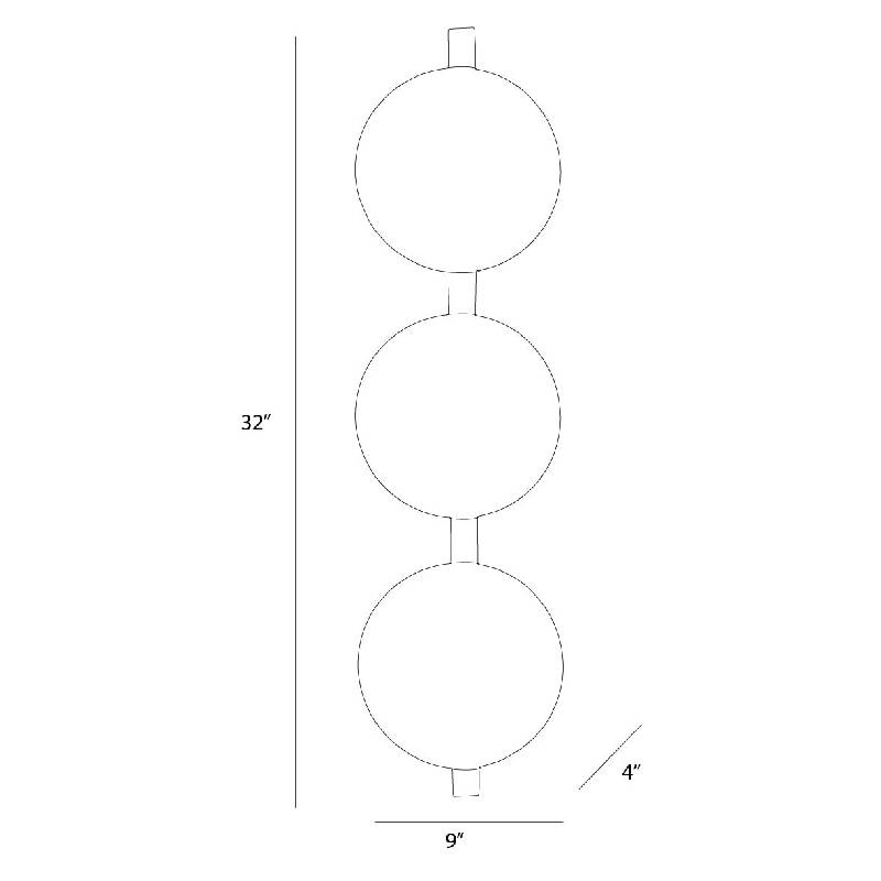 Arteriors 42080 Diesel 6-lt 32" Tall Wall Sconce