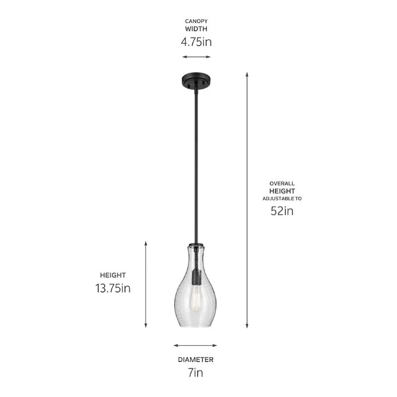 Kichler 42456 Everly 1-lt 7" Pendant