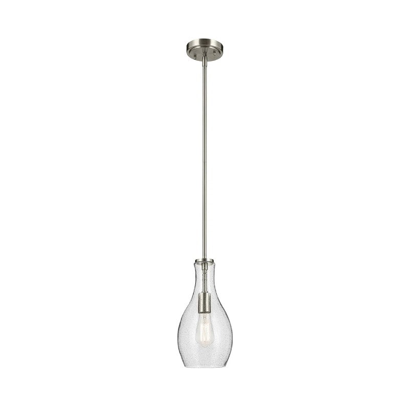 Kichler 42456 Everly 1-lt 7" Pendant-Brushed Nickel