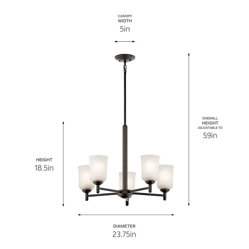 Kichler 43671 Shailene 5-lt 24" Chandelier
