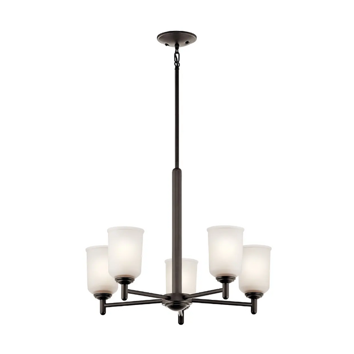 Kichler 43671 Shailene 5-lt 24" Chandelier - Olde Bronze/Satin Etched