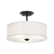 Kichler 43675 Shailene 3-lt 14" Semi-Flush Mount-Black