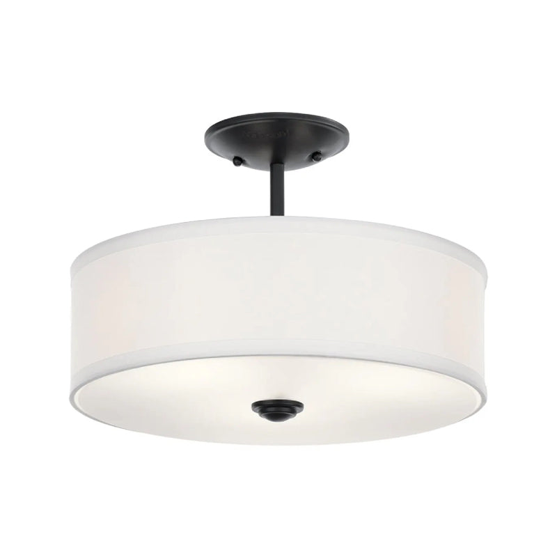Kichler 43675 Shailene 3-lt 14" Semi-Flush Mount-Black