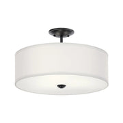 Kichler 43692 Shailene 3-lt 18" Semi Flush-Black