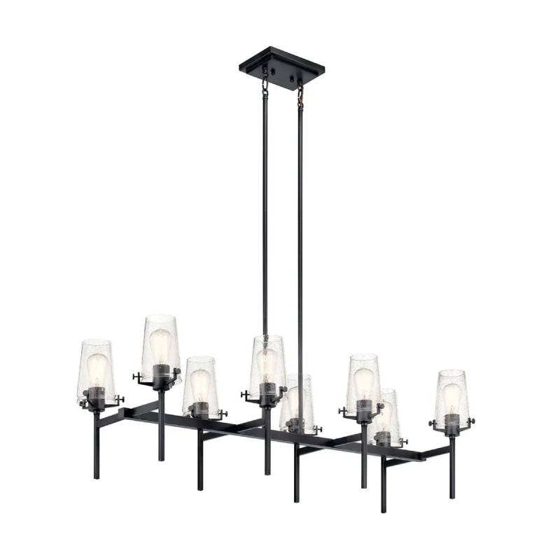 Kichler 43696 Alton 8-lt 46" Linear Chandelier-Black