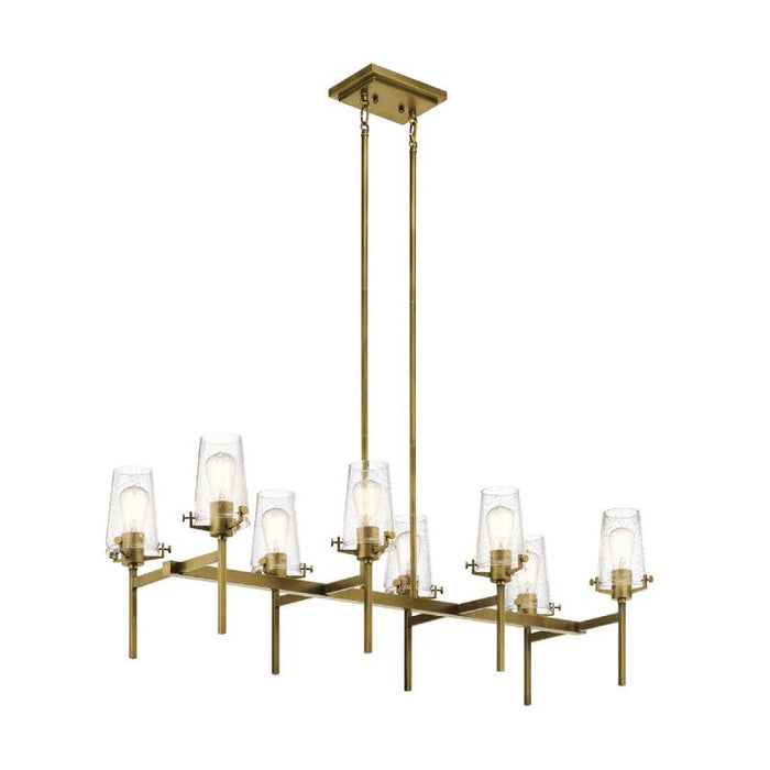 Kichler 43696 Alton 8-lt 46" Linear Chandelier-Natural Brass