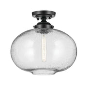 Kichler 43913 Avery 1-lt 15" Flush Mount-Black