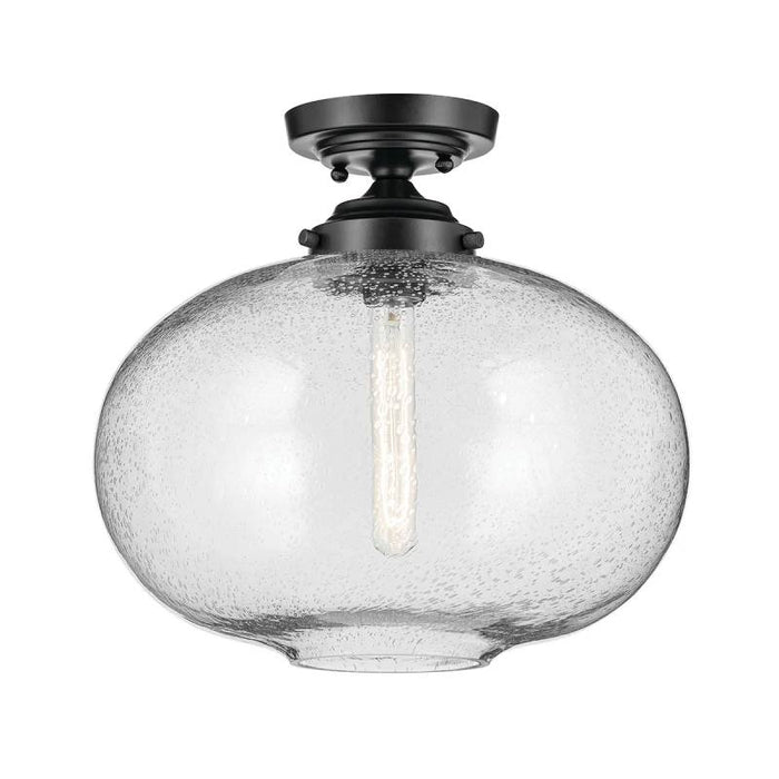 Kichler 43913 Avery 1-lt 15" Flush Mount-Black