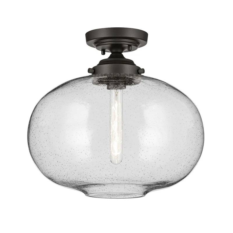 Kichler 43913 Avery 1-lt 15" Flush Mount-Olde Bronze