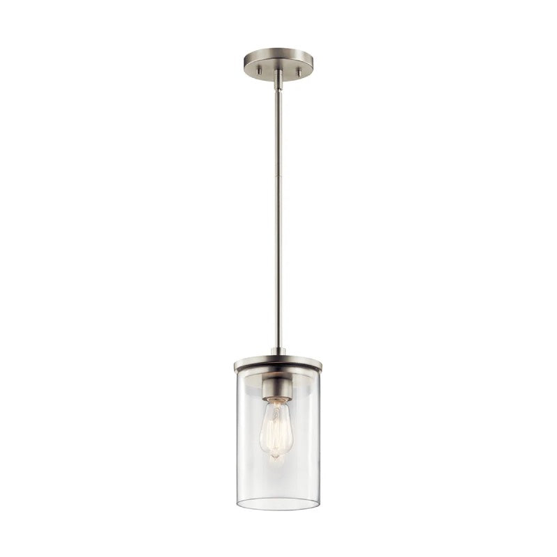 Kichler 43996 Crosby 1-lt 6" Pendant-Brushed Nickel