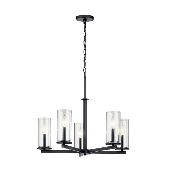 Kichler 43999 Crosby 5-lt 26" Chandelier-Black