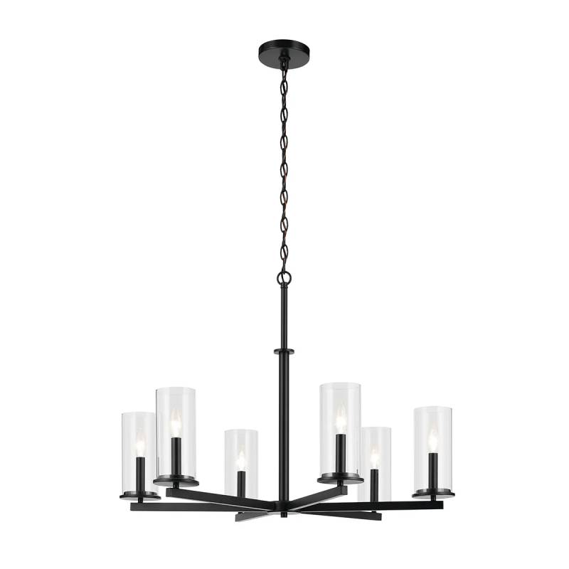 Kichler 44013 Crosby 6-lt 32" Chandelier-Black