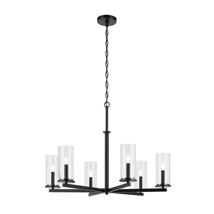 Kichler 44013 Crosby 6-lt 32" Chandelier-Black