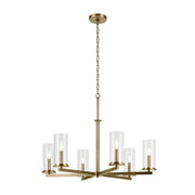 Kichler 44013 Crosby 6-lt 32" Chandelier-Natural Brass