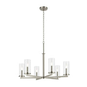 Kichler 44013 Crosby 6-lt 32" Chandelier-Brushed Nickel