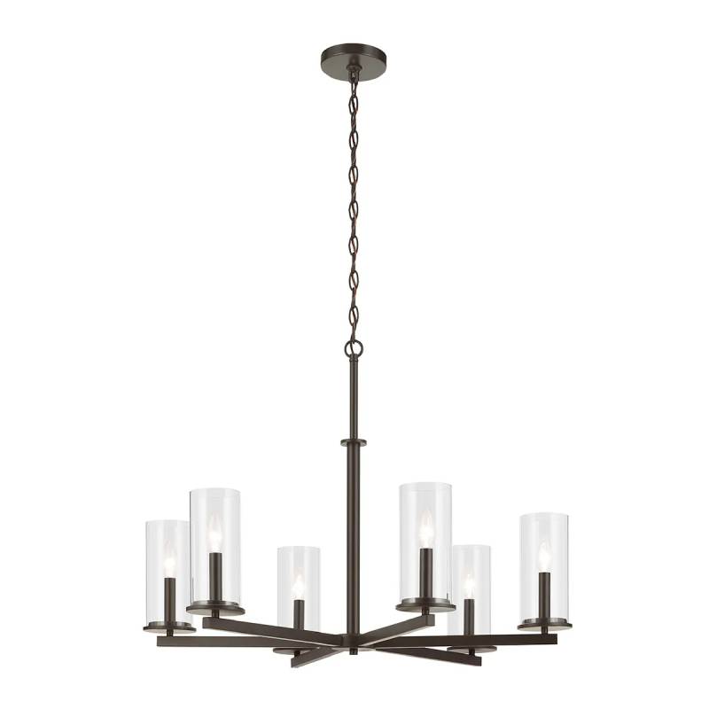 Kichler 44013 Crosby 6-lt 32" Chandelier-Olde Bronze
