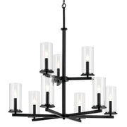 Kichler 44014 Crosby 9-lt 32" Chandelier-Black