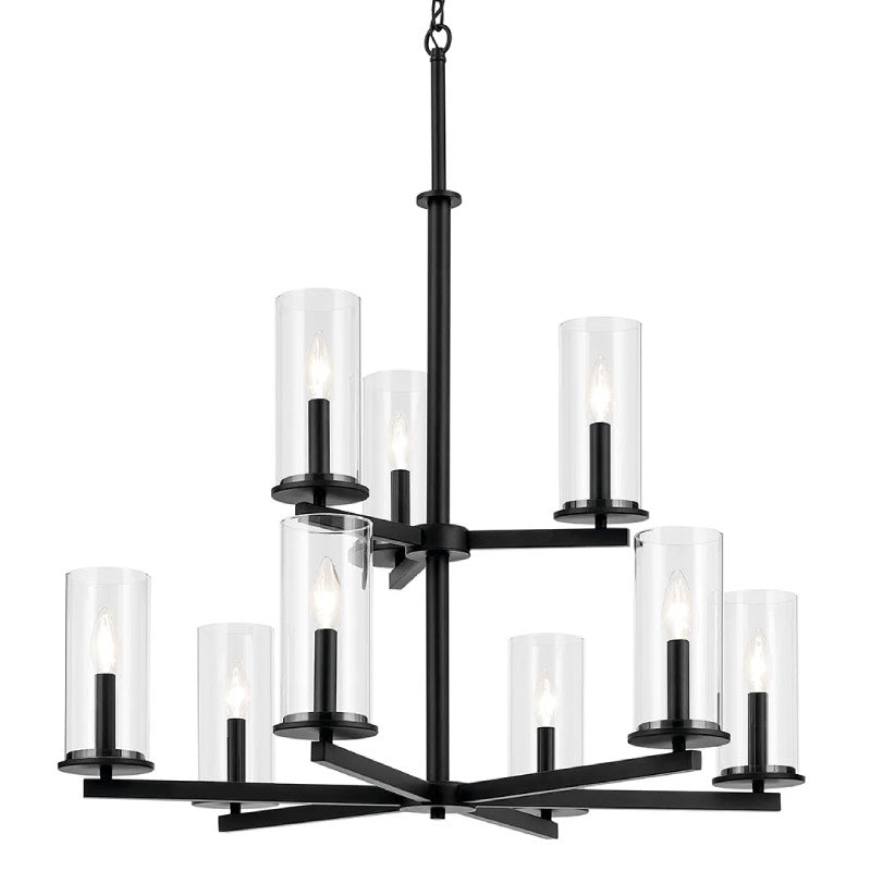 Kichler 44014 Crosby 9-lt 32" Chandelier-Black