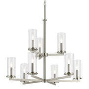 Kichler 44014 Crosby 9-lt 32" Chandelier-Brushed Nickel
