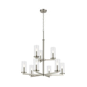 Kichler 44014 Crosby 9-lt 32" Chandelier-Brushed Nickel