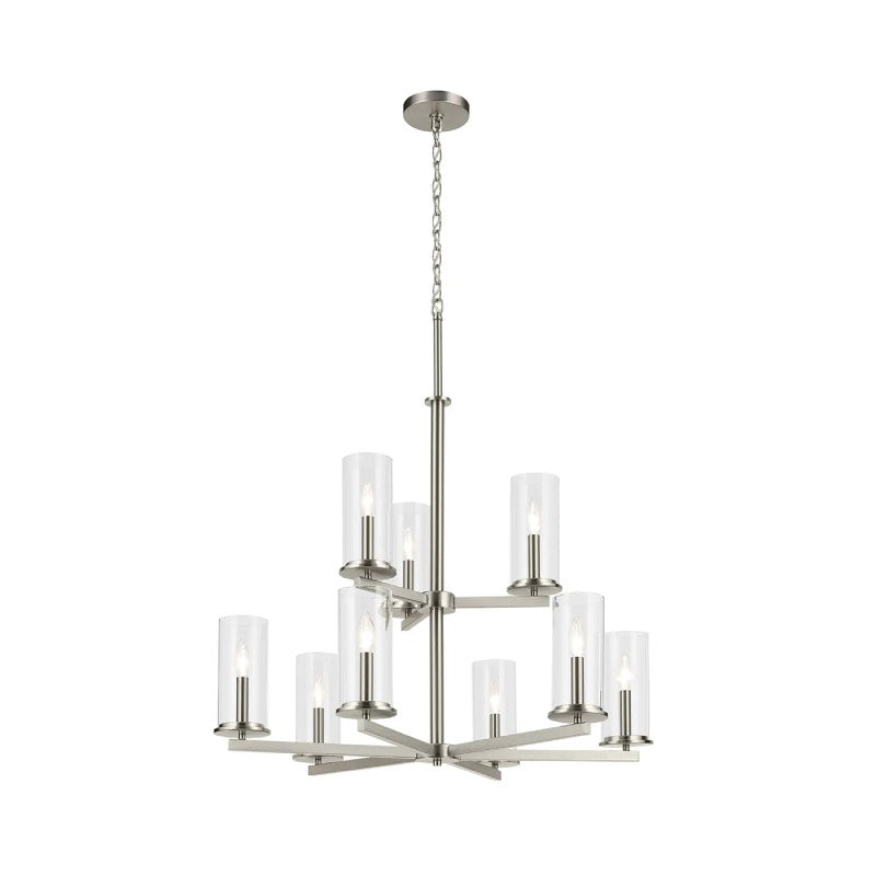 Kichler 44014 Crosby 9-lt 32" Chandelier-Brushed Nickel