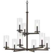 Kichler 44014 Crosby 9-lt 32" Chandelier-Olde Bronze