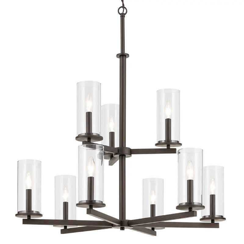 Kichler 44014 Crosby 9-lt 32" Chandelier-Olde Bronze