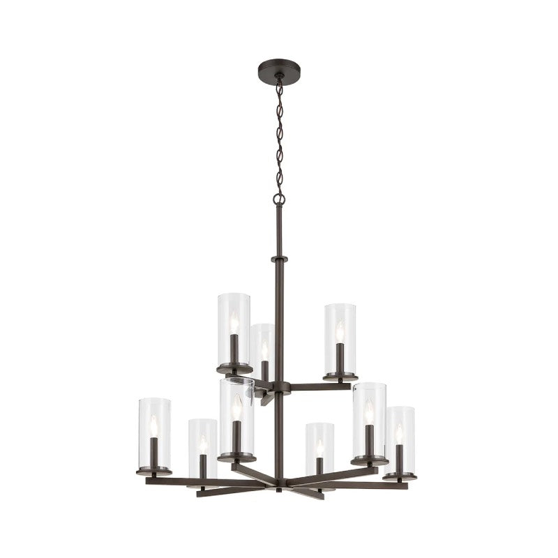Kichler 44014 Crosby 9-lt 32" Chandelier-Olde Bronze