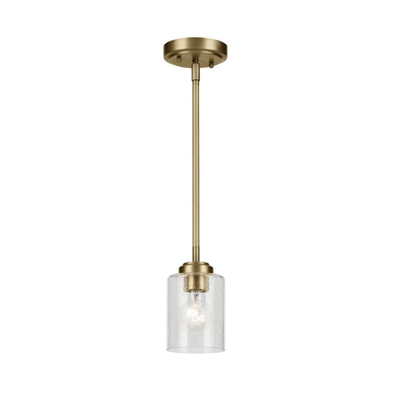 Kichler 44032 Winslow 1-lt Mini Pendant-Natural Brass