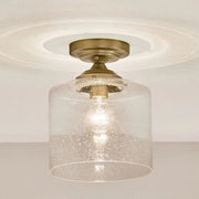 Kichler 44033 Winslow 1-lt 9" Semi Flush-Natural Brass