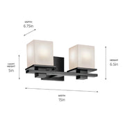 Kichler 45150 Tully 2-lt 15" Bath Light