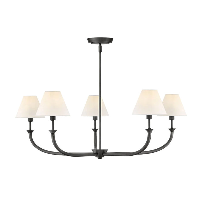 Hinkley 45165 Greta 5-lt 36" LED Chandelier-Blackened Brass