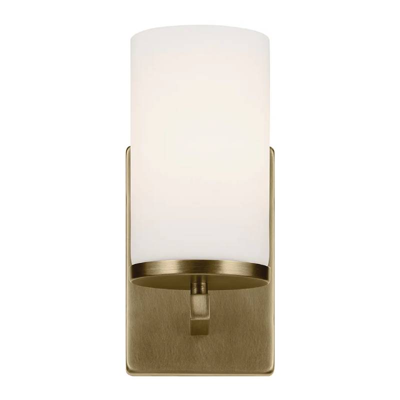 Kichler 45495 Crosby 1-lt 9" Tall Wall Sconce-Natural Brass