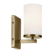 Kichler 45495 Crosby 1-lt 9" Tall Wall Sconce-Natural Brass