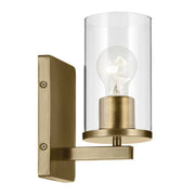 Kichler 45495 Crosby 1-lt 9" Tall Wall Sconce-Natural Brass