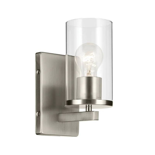 Kichler 45495 Crosby 1-lt 9" Tall Wall Sconce-Brushed Nickel