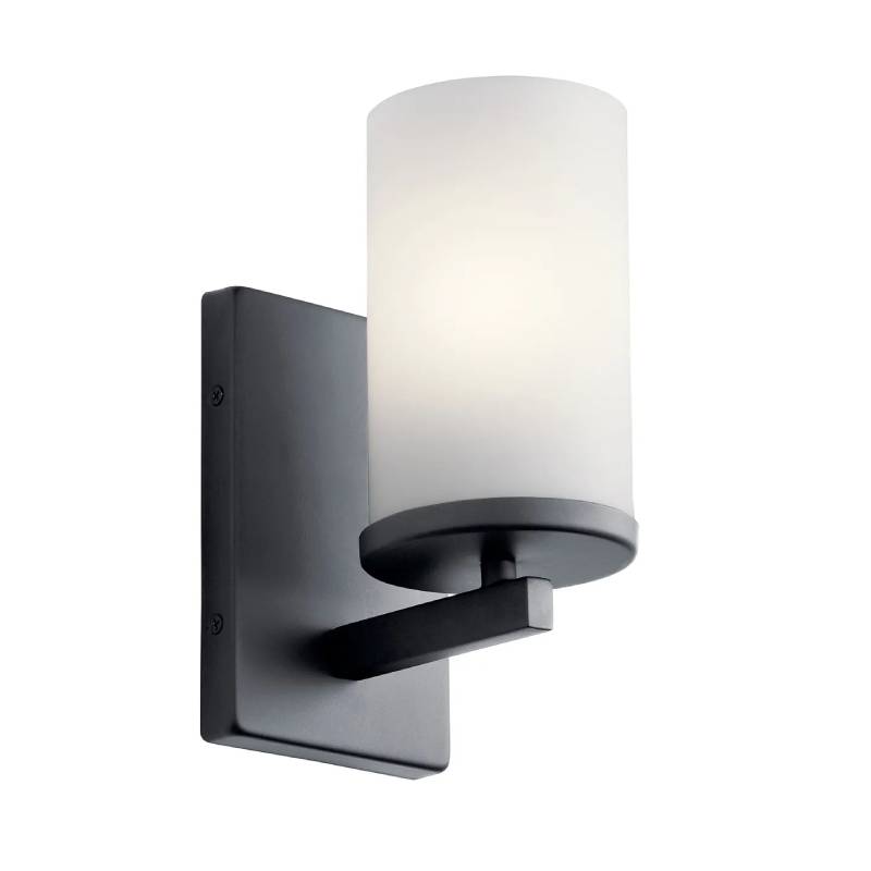 Kichler 45495 Crosby 1-lt 9" Tall Wall Sconce-Black
